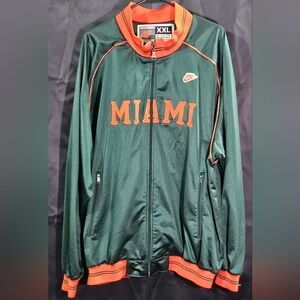 Nike Jacket University of Miami Hurricanes Vintage Team Full Zip XXL from 2003.
